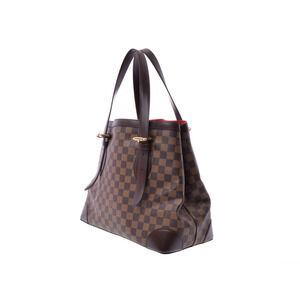 Louis Vuitton Brown Handbag Leather Hampstead Damier